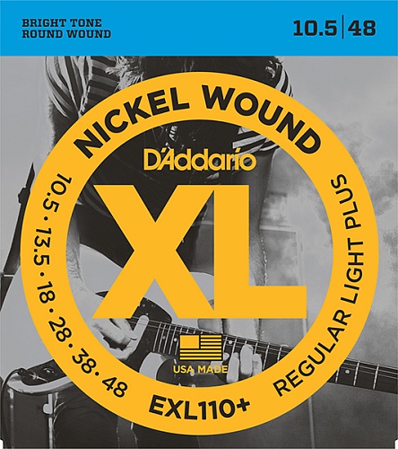 D'Addario EXL110+ Nickel Wound    , Regular Light Plus, 10.5-48